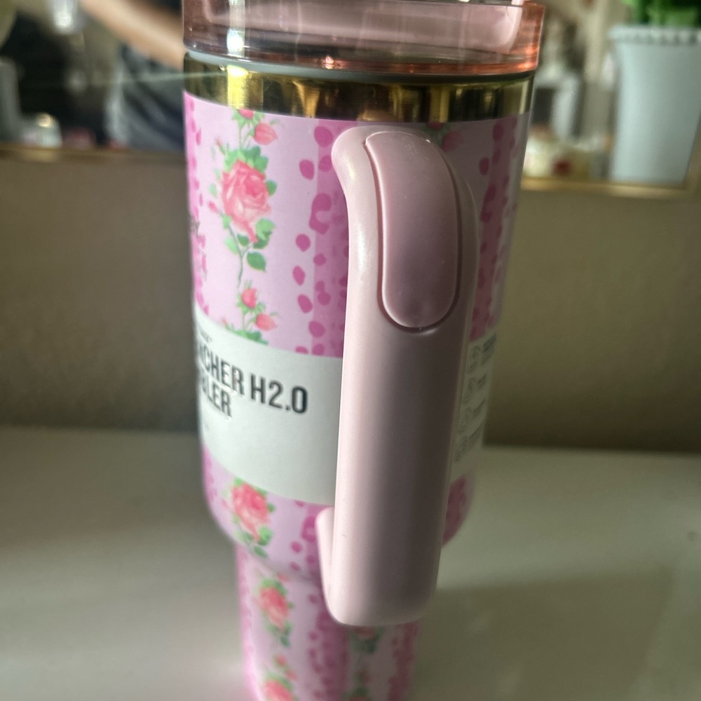 Stanley Pink Floral Quencher Tumbler LoveShackFancy - Picture 4 of 6